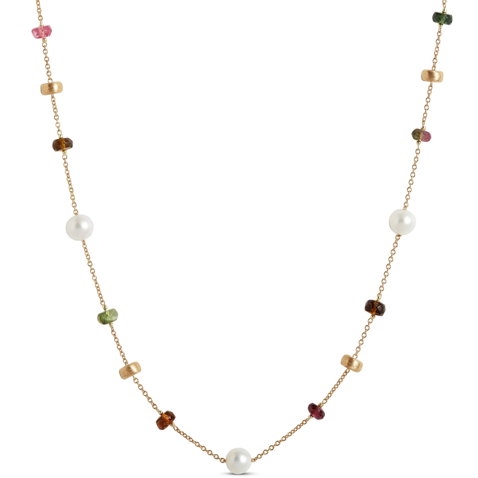 Toscano 24-Inch Multicolored Gemstone Bead Necklace, 14K Yellow Gold Best