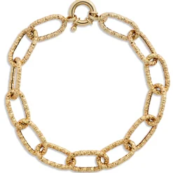 Toscano 7.5-Inch Oval Link Bracelet, 14K Yellow Gold