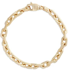 Toscano 8.5-Inch Oval Link Bracelet, 14K Yellow Gold New