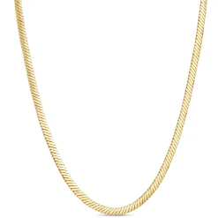 Toscano 18-Inch Oval Snake Link Neck Chain, 14K Yellow Gold Sale