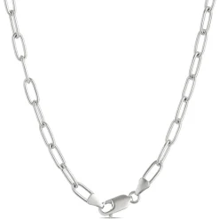 Toscano 20-Inch Paperclip Chain, 14K White Gold Best