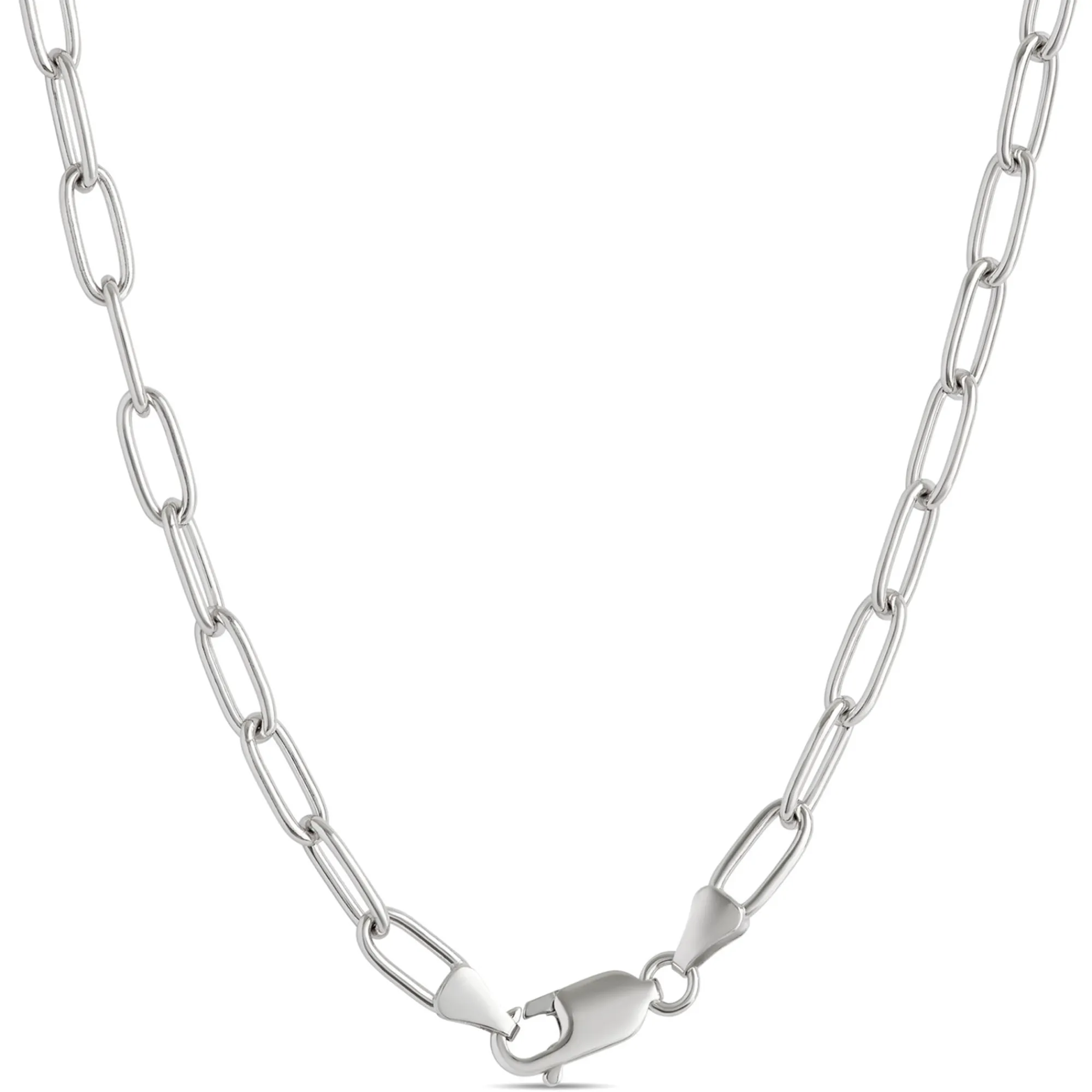 Toscano 20-Inch Paperclip Chain, 14K White Gold Best