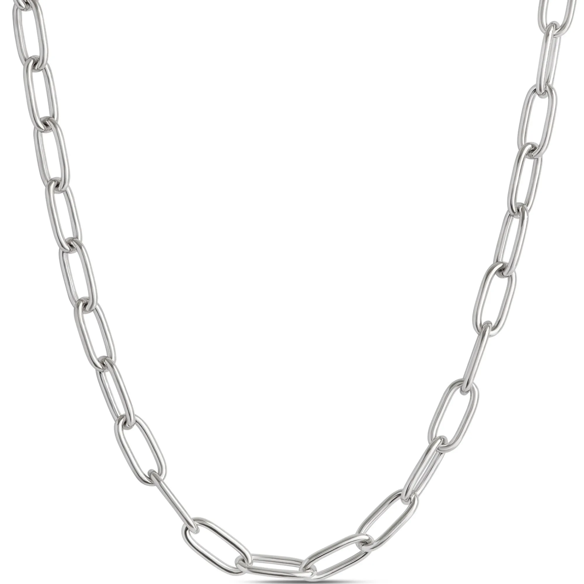 Toscano 20-Inch Paperclip Chain, 14K White Gold Best