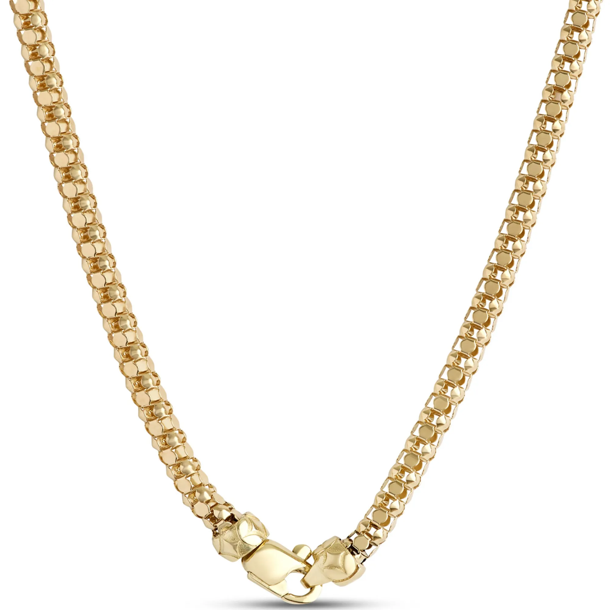 Toscano 18-Inch Popcorn Link Necklace, 14K Yellow Gold Online