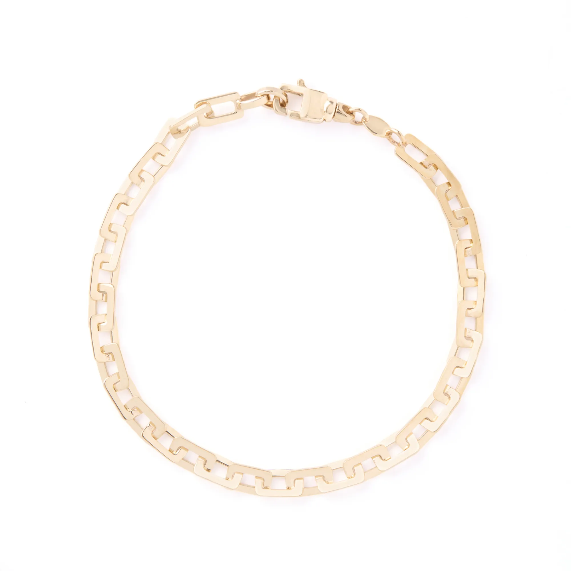 Toscano 8.5-Inch Rectangle Link Bracelet, 14k Yellow Gold Best