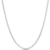 Toscano 24 Inch Rolo Link Necklace, 14k White Gold Discount