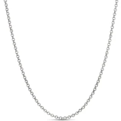 Toscano 18 Inch Rolo Link Necklace, 14k White Gold Online