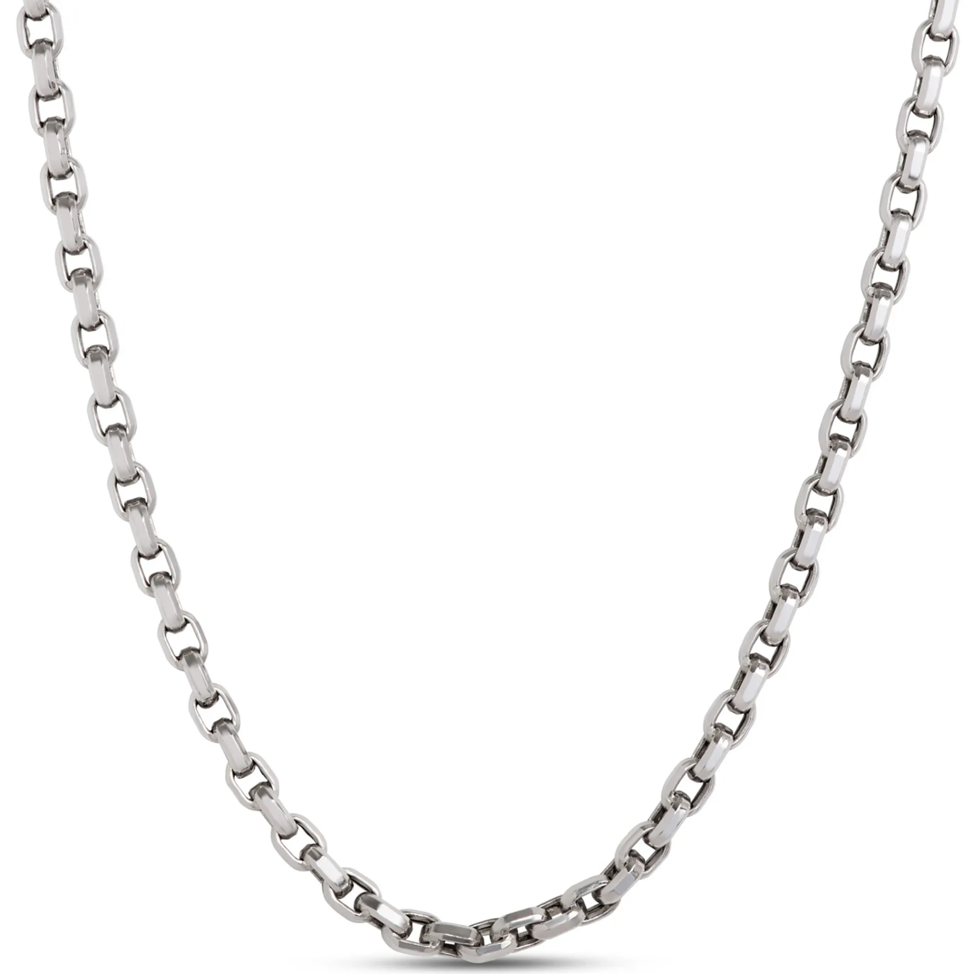 Toscano 24-Inch Rolo Necklace, 14K White Gold Outlet
