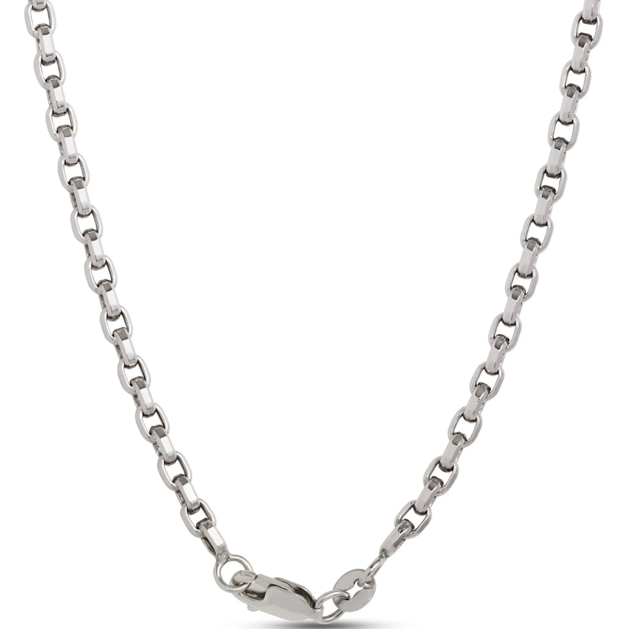Toscano 24-Inch Rolo Necklace, 14K White Gold Outlet