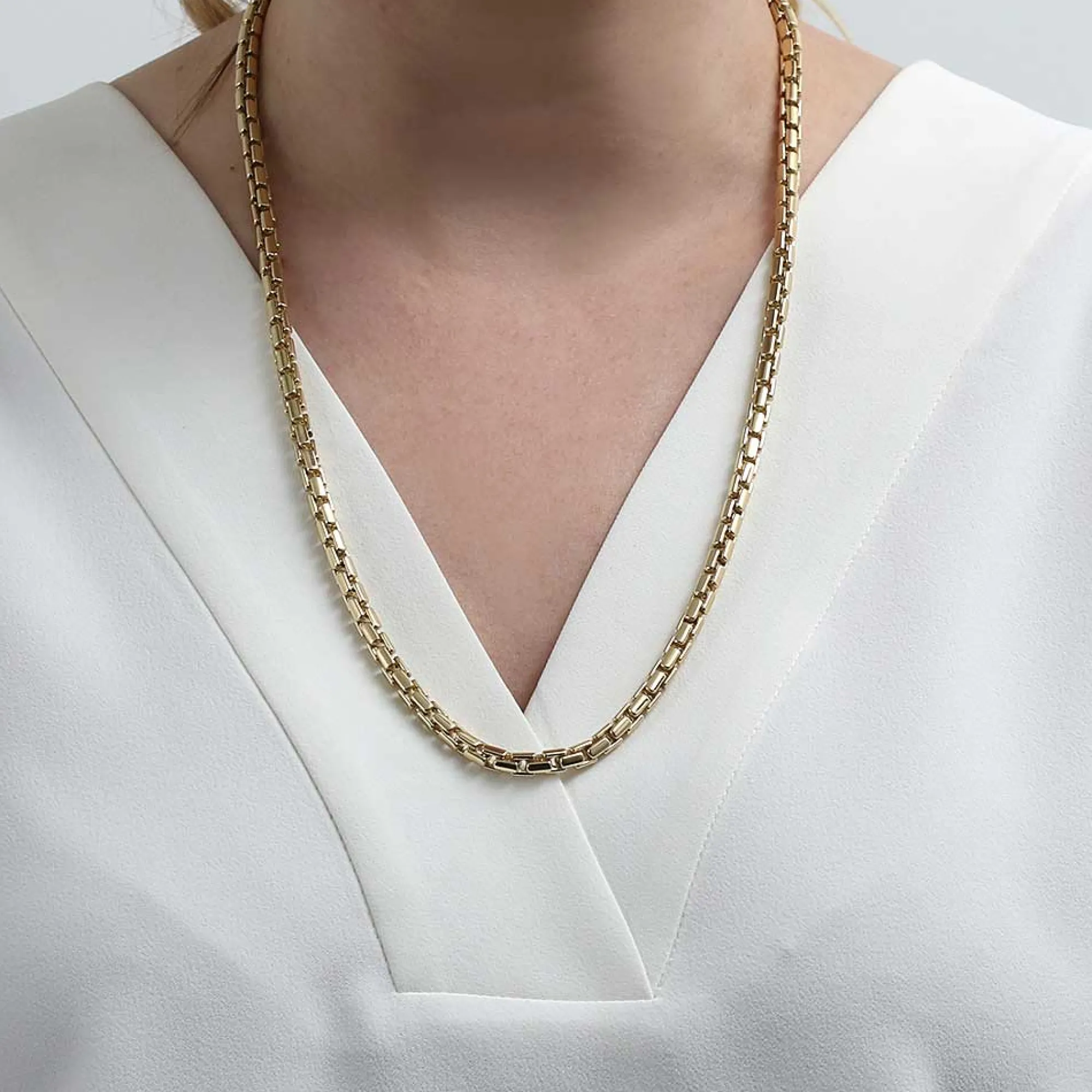 Toscano 24-Inch Round Brick Chain, 14K Yellow Gold Hot