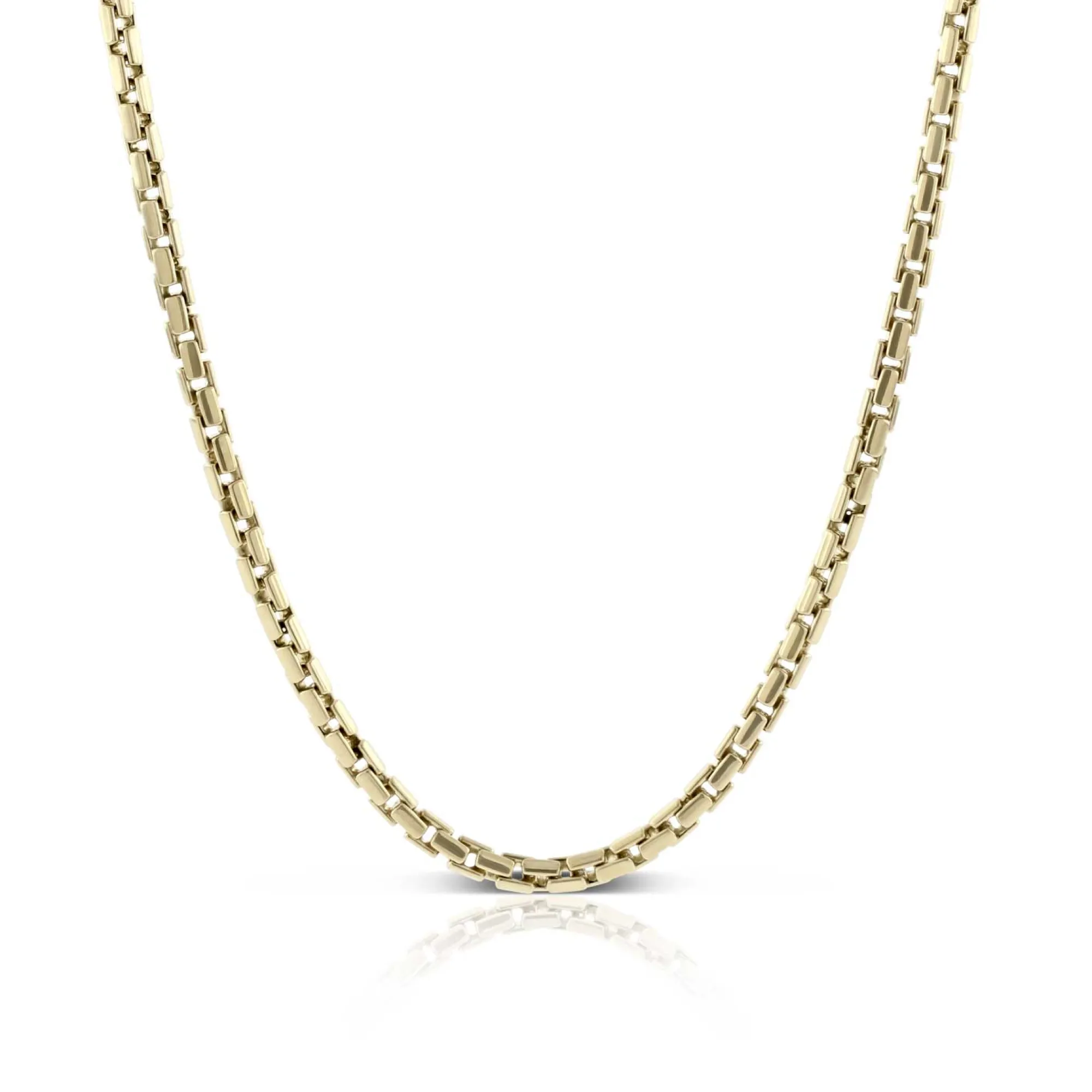 Toscano 24-Inch Round Brick Chain, 14K Yellow Gold Hot