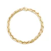 Toscano 8.5-Inch Round Brick Link Bracelet, 14K Yellow Gold Hot