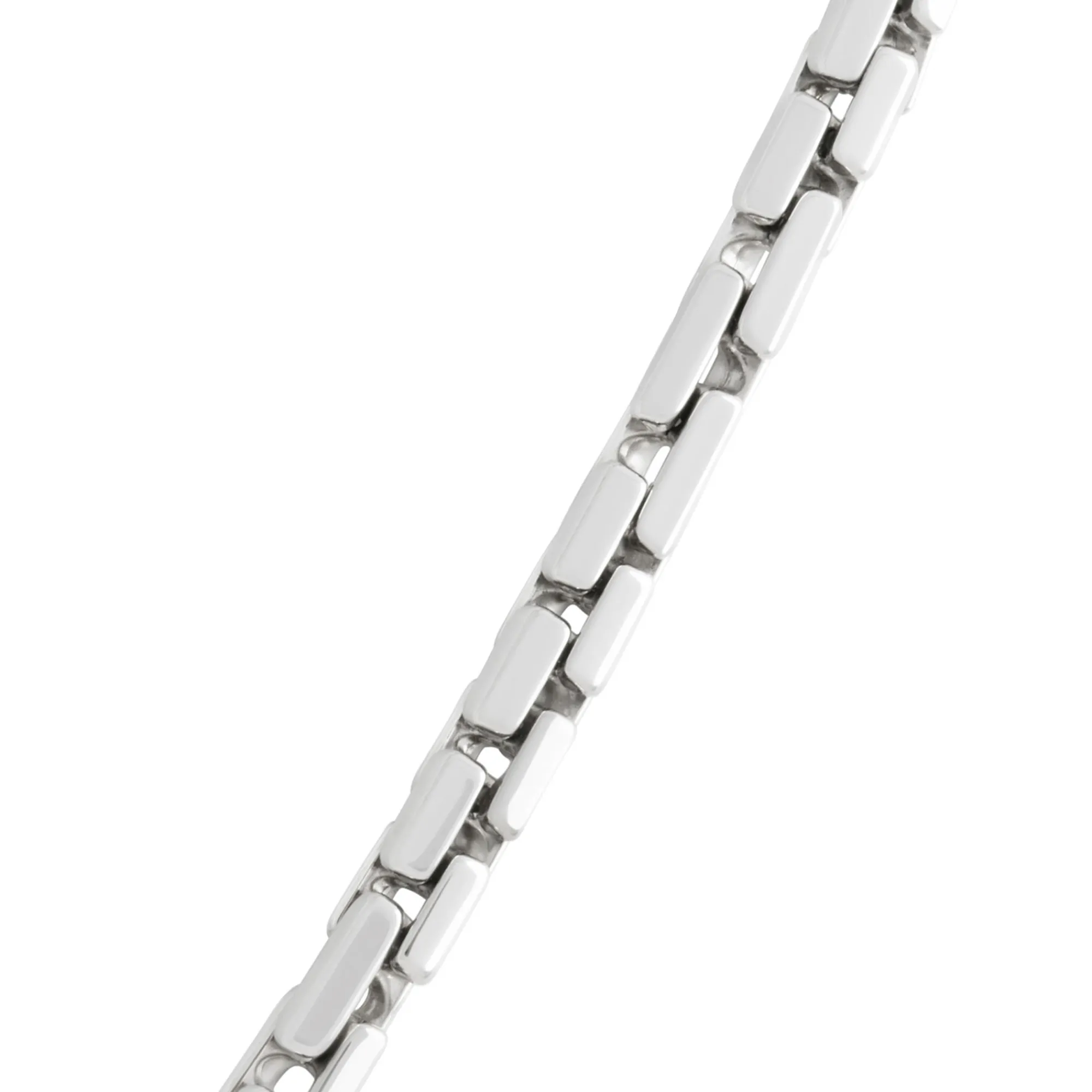Toscano 24-Inch Round Brick Necklace, 14K White Gold Sale