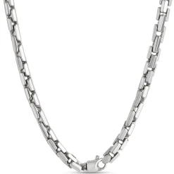 Toscano 24-Inch Round Brick Necklace, 14K White Gold Sale