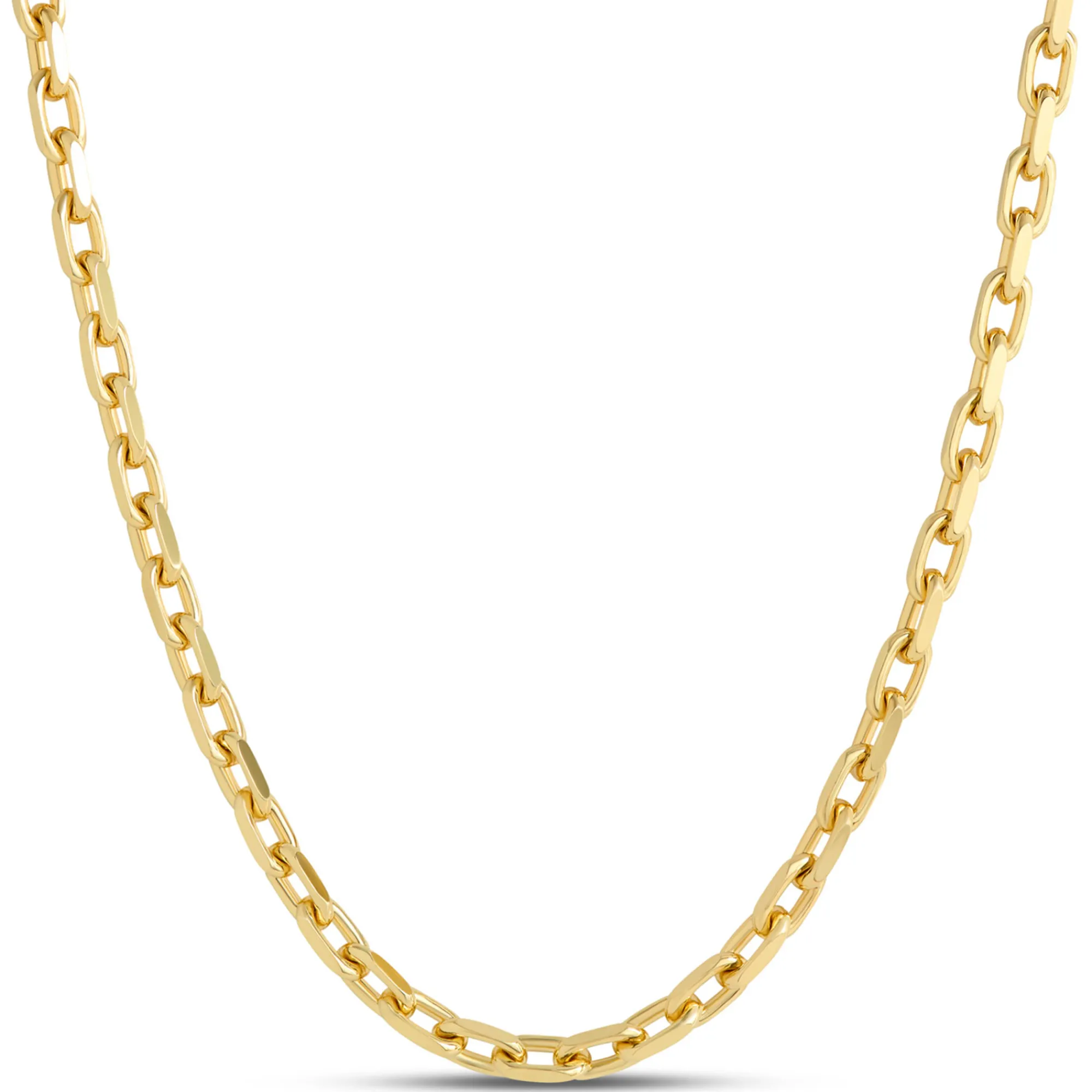Toscano 22-Inch Solid Link Necklace, 14K Yellow Gold Discount