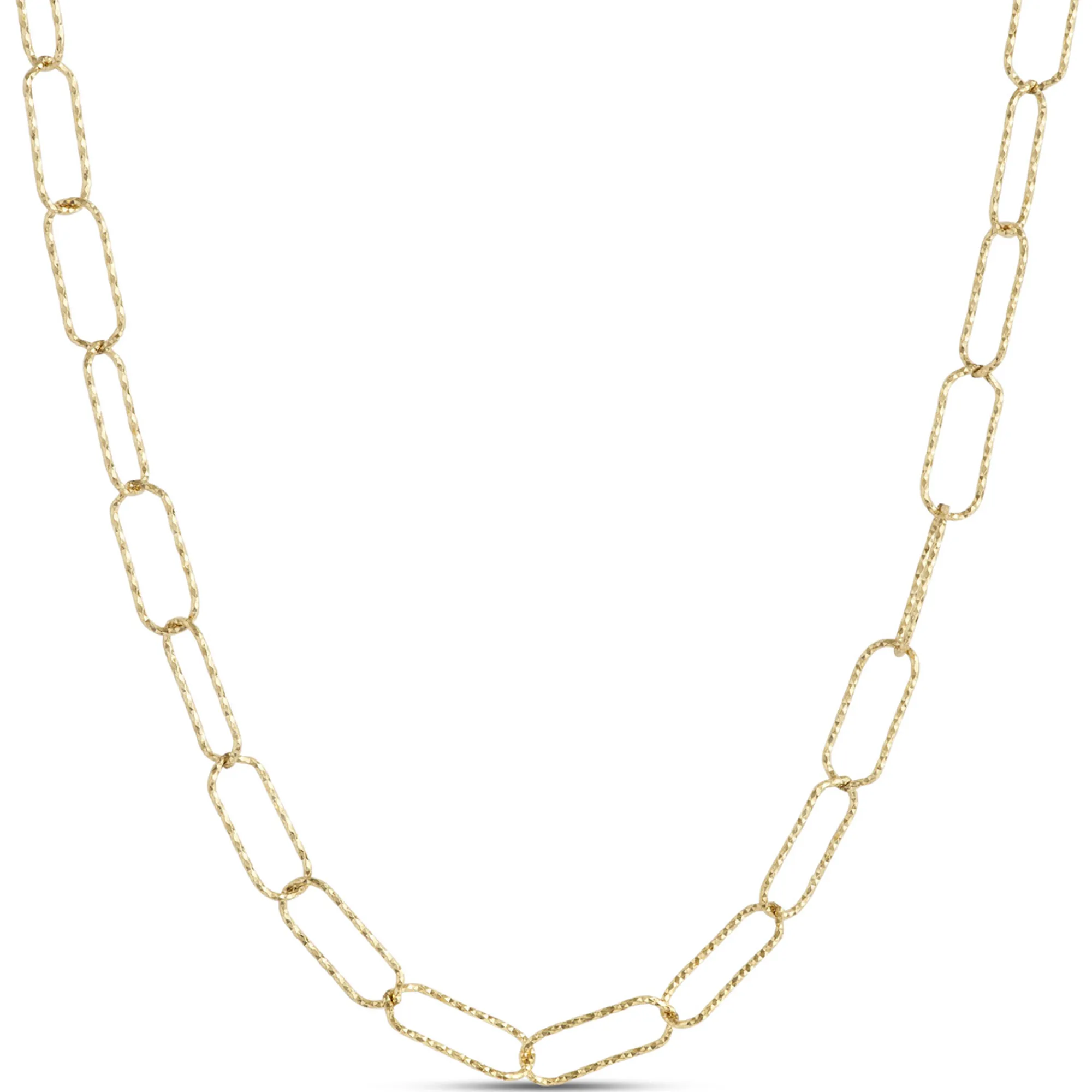 Toscano 18-Inch Sparkle Link Necklace, 14K Yellow Gold Outlet