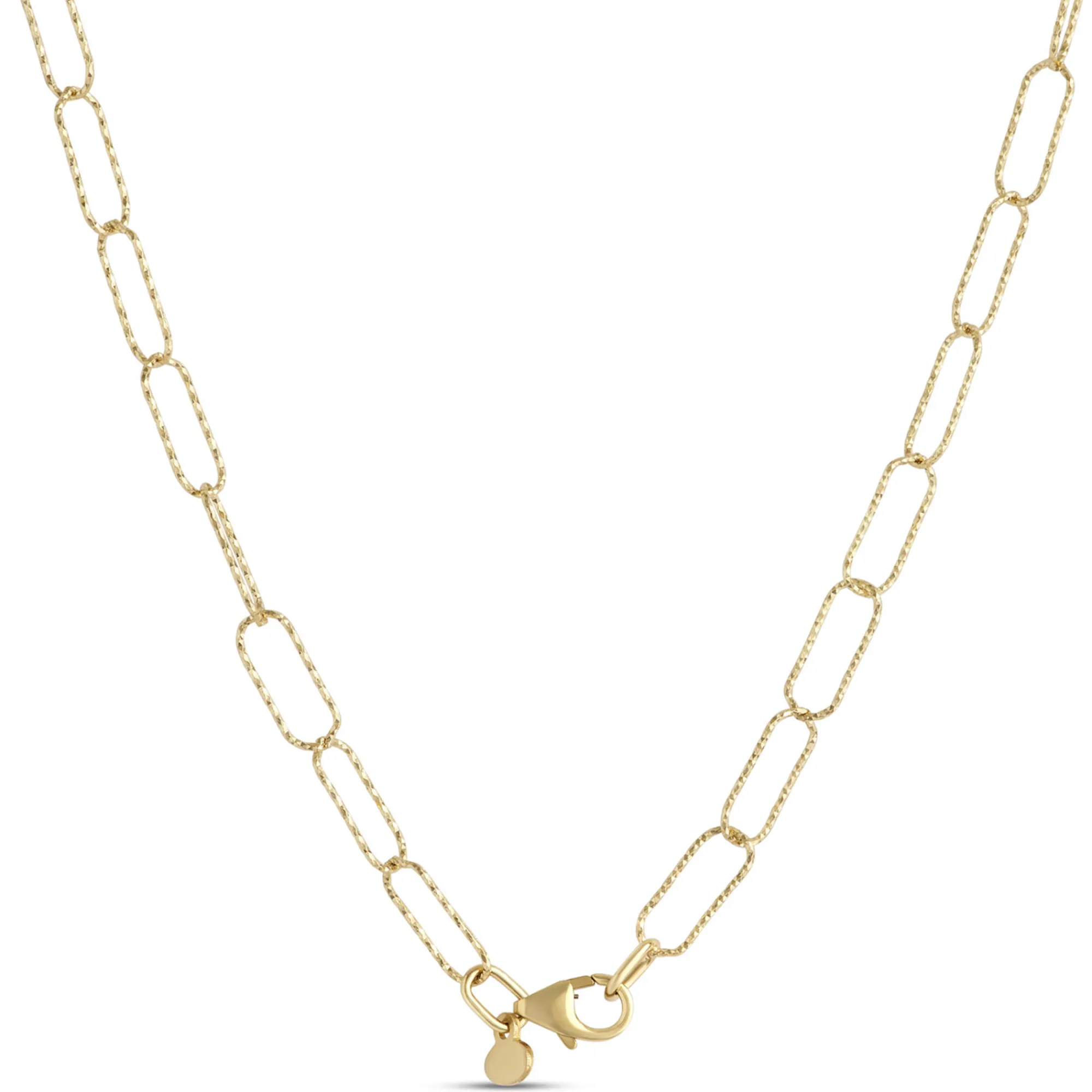 Toscano 18-Inch Sparkle Link Necklace, 14K Yellow Gold Outlet