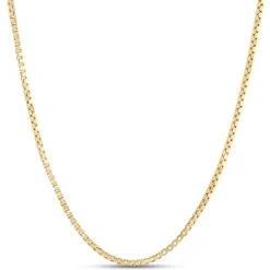 Toscano 24-Inch Square Box Chain, 14K Yellow Gold Best