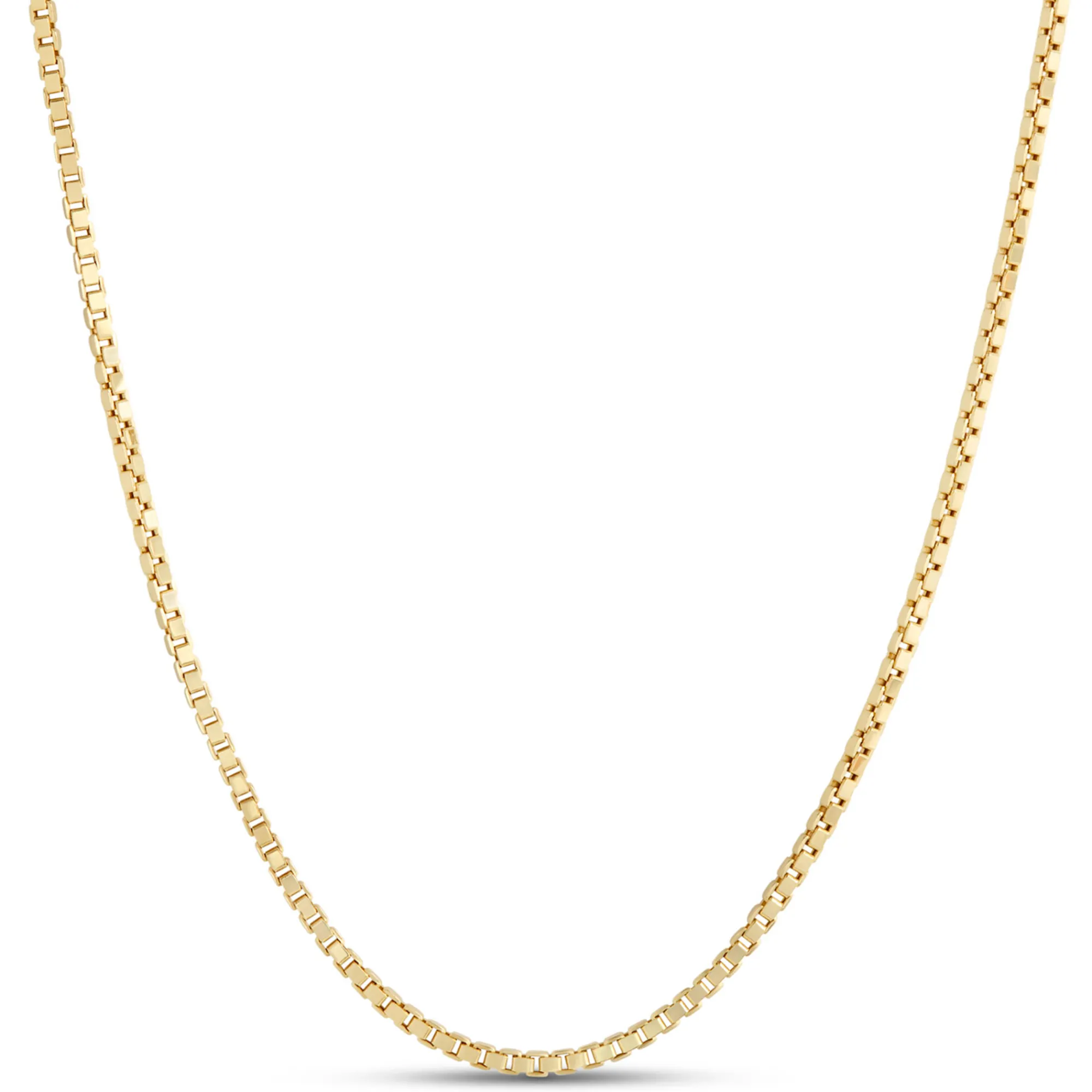 Toscano 24-Inch Square Box Chain, 14K Yellow Gold Best