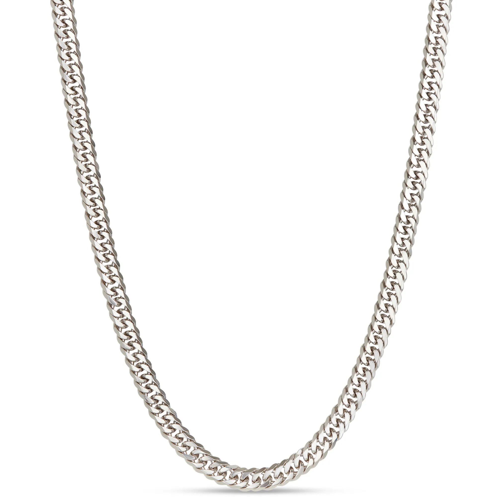 Toscano 24-Inch Tight Link Box Chain Necklace, 14K White Gold Outlet