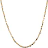 Toscano 18-Inch Tri-Color Cube Bead Necklace, 14K Gold Outlet
