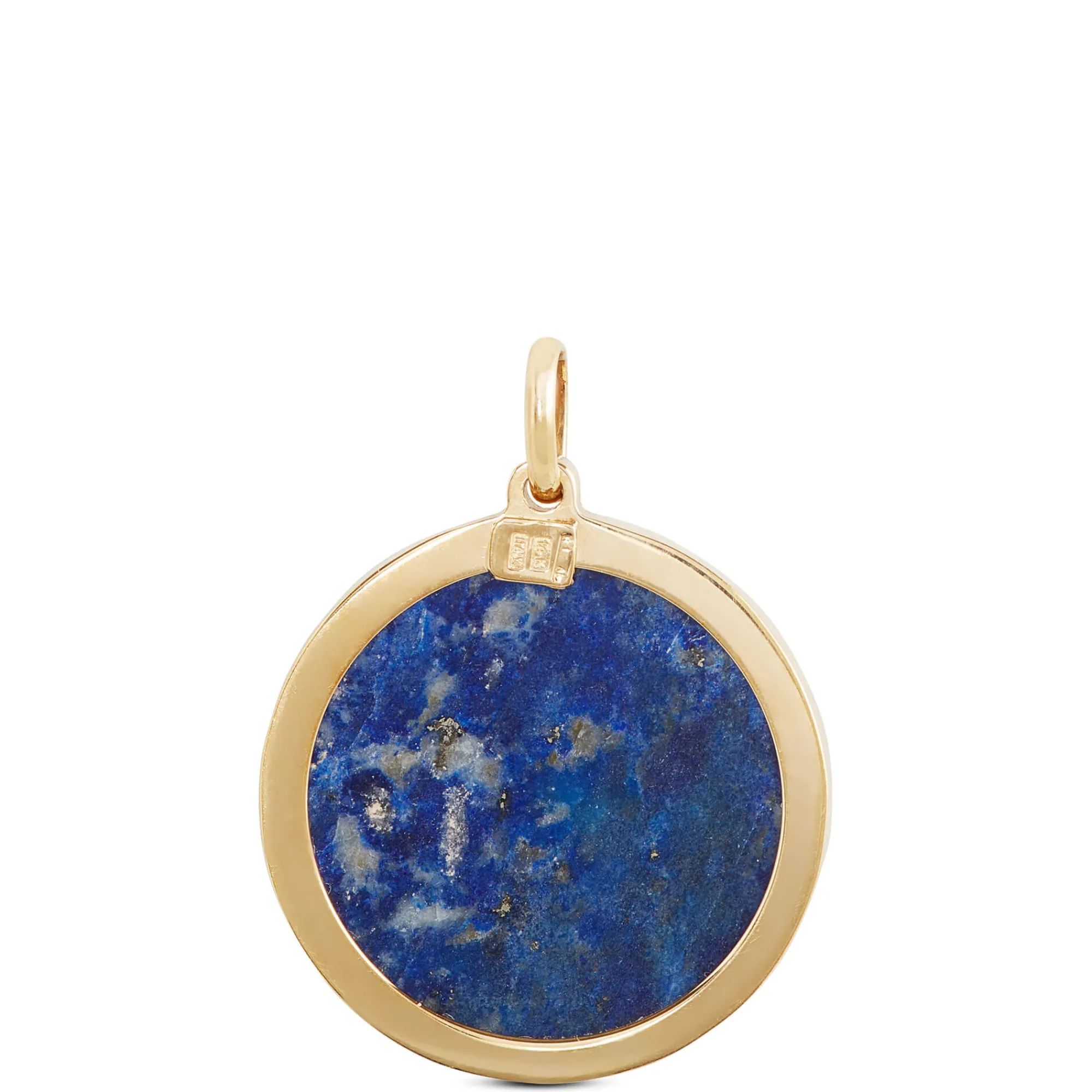 Toscano Lapis Compass Pendant in 14K Yellow Gold Hot