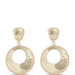 Toscano Large Circle Drop Earrings, 14K Yellow Gold Online