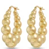 Toscano Large Graduated Shrimp Hoop Earrings, 14K Yellow Gold Hot