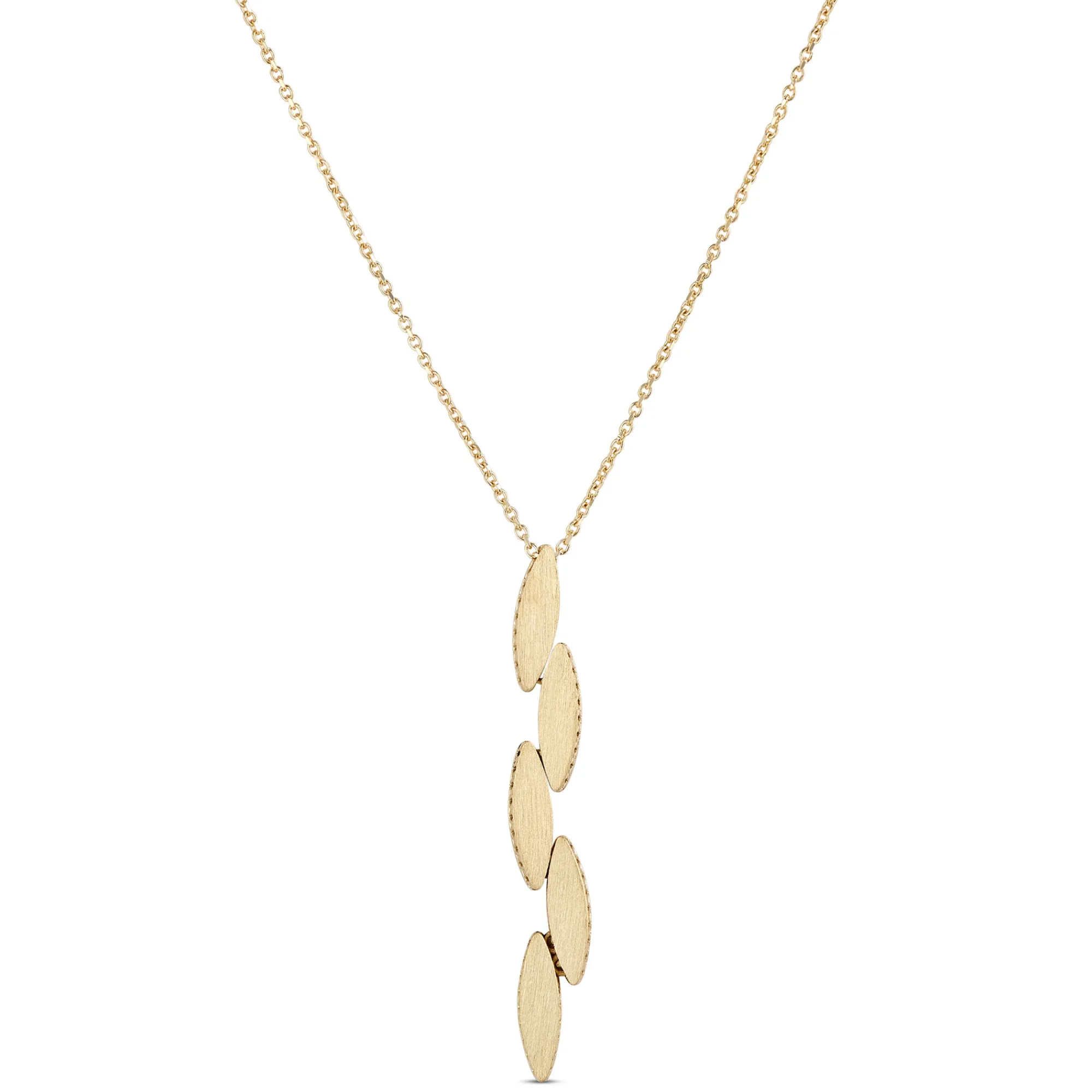 Toscano Linear Marquise Shapes Pendant, 14K Yellow Gold Online