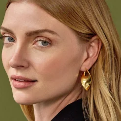Toscano Long Ribbon Hoops, 14K Yellow Gold Sale