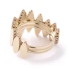 Toscano Marquise Shaped Station Ring, 14K Yellow Gold Size 7 New