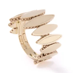 Toscano Marquise Shaped Station Ring, 14K Yellow Gold Size 7 New