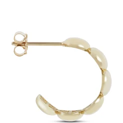 Toscano 20MM Beaded Hoop Earrings, 14K Yellow Gold Outlet