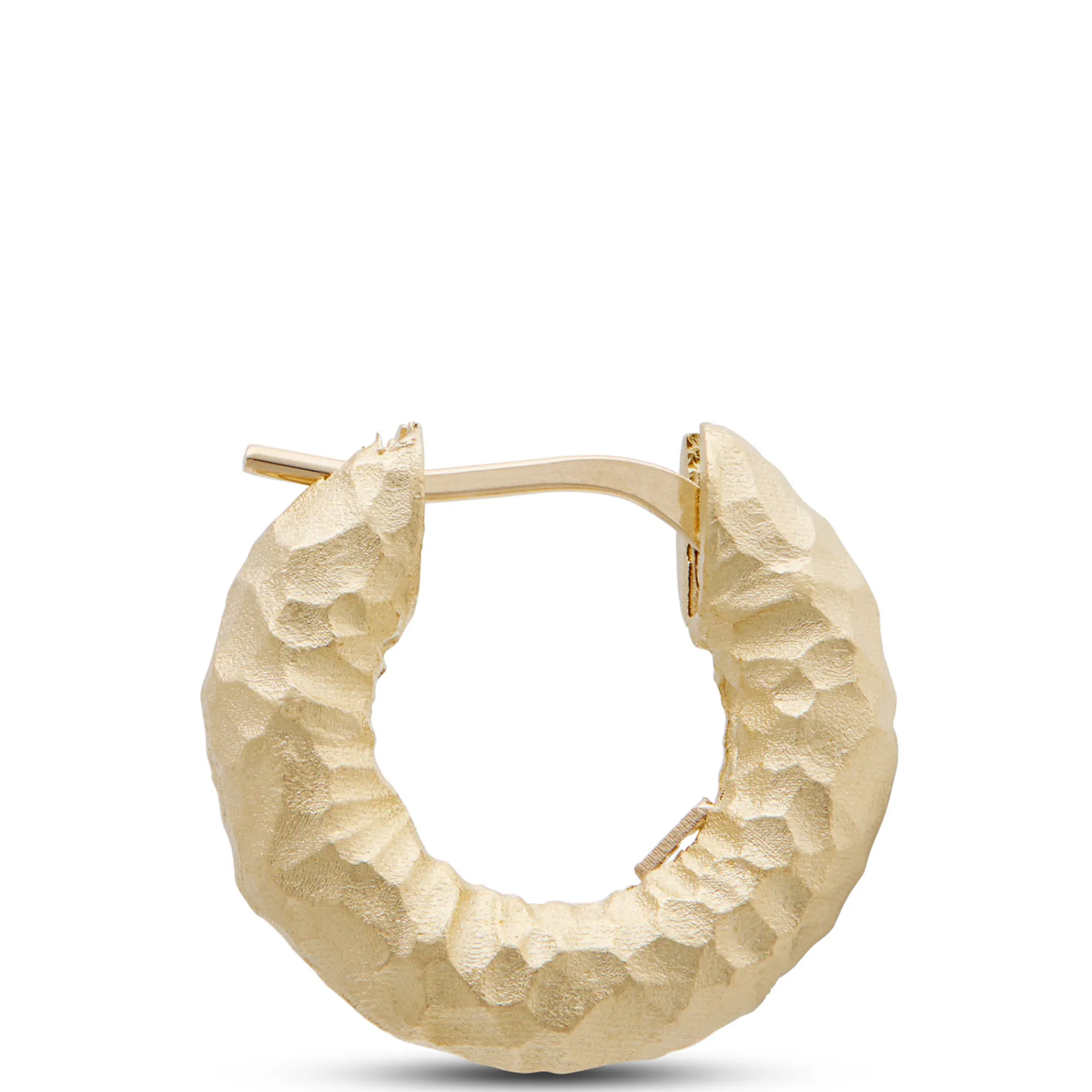 Toscano 18MM Hammered Hoop Earrings, 14K Yellow Gold Best