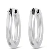 Toscano 21MM Oval Hoops, 14K White Gold Sale