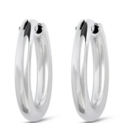 Toscano 21MM Oval Hoops, 14K White Gold Sale