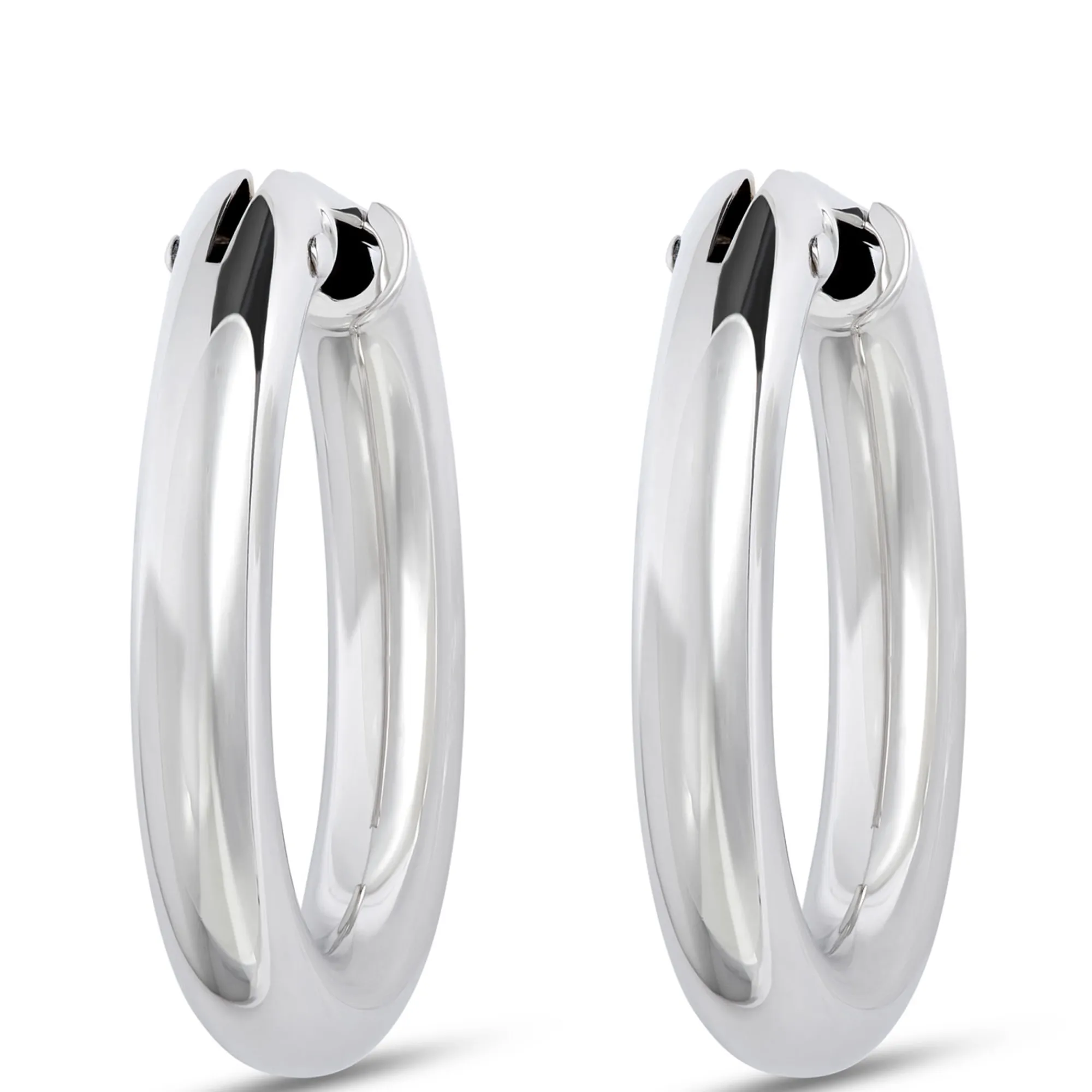 Toscano 21MM Oval Hoops, 14K White Gold Sale