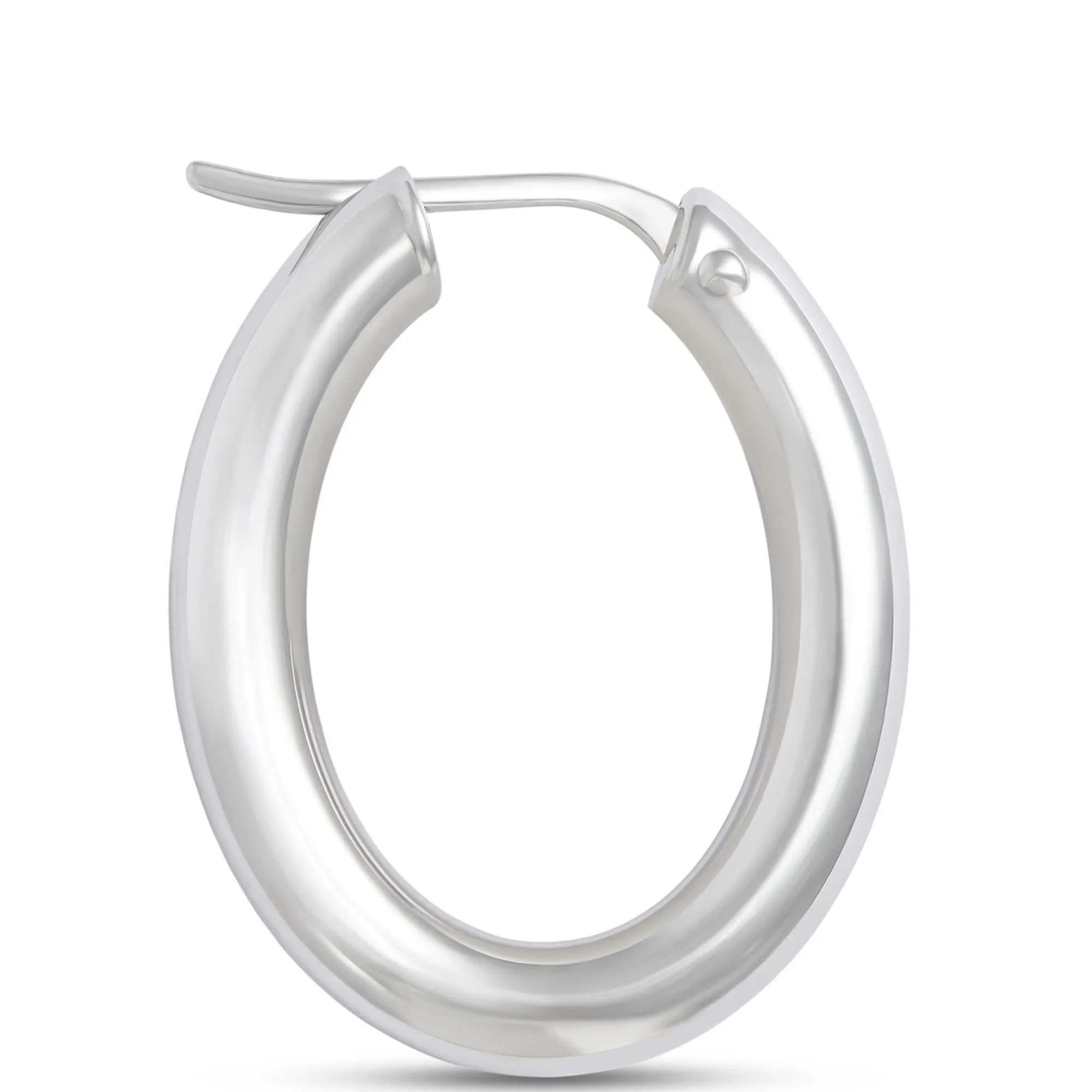 Toscano 21MM Oval Hoops, 14K White Gold Sale