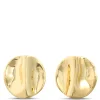 Toscano 20MM Rippled Button Stud Earrings, 14K Yellow Gold Discount