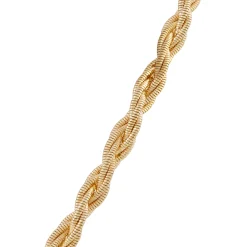 Toscano Omega Neck Necklace in 14K White and Yellow Gold Outlet