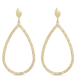 Toscano Open Pear Drop Earrings, 14K Yellow Gold Best