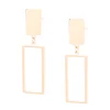 Toscano Open Rectangle Drop Earrings 14K Yellow Sale
