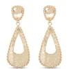 Toscano Open Tear Drop Dangle Earrings, 14K Yellow Gold New