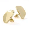 Toscano Oval Button Studs, 14K Yellow Gold Hot