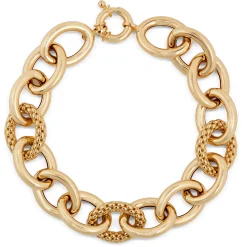 Toscano Oval Link Bracelet, 14K Yellow Gold New