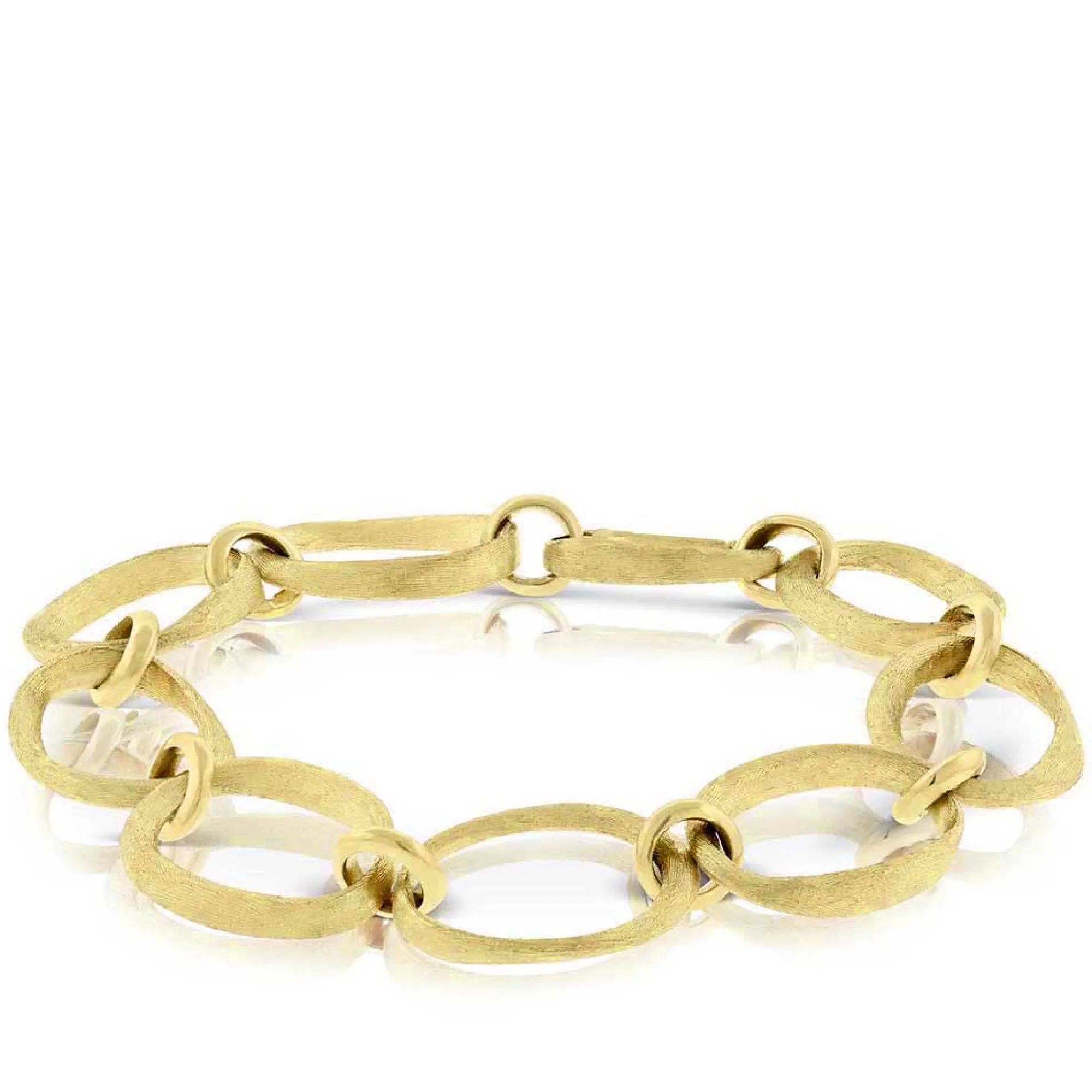 Toscano Oval Satin Link Bracelet 14K Outlet
