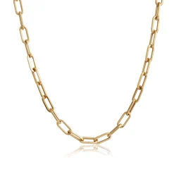 Toscano Paperclip Chain Necklace 14K, 18" Clearance