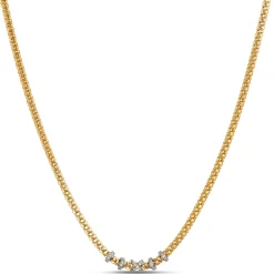 Toscano Popcorn Necklace, ½ Carat Total Weight, 18K Yellow Gold Online