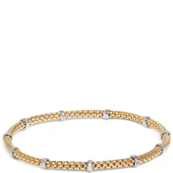 Toscano Popcorn Style Bracelet, 14K Yellow Gold Hot