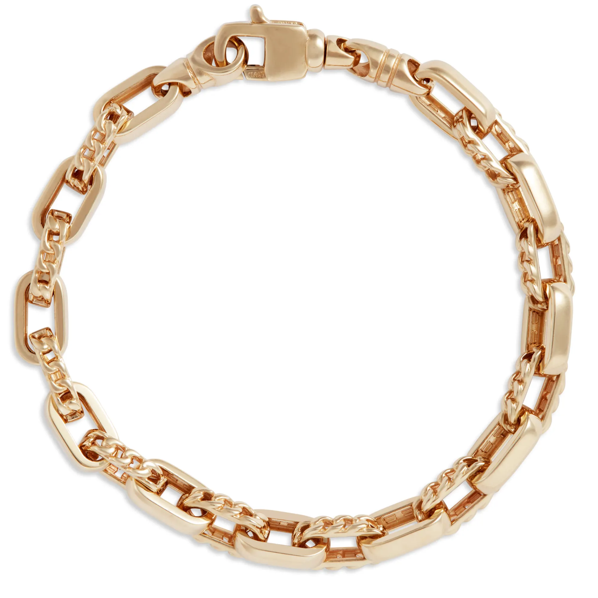 Toscano Rectangle Link Bracelet in 14K Yellow Gold Clearance